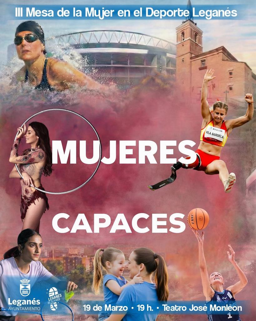Este jueves Leganés celebra su III Mesa Mujeres en el Deporte con destacadas referentes a nivel nacional