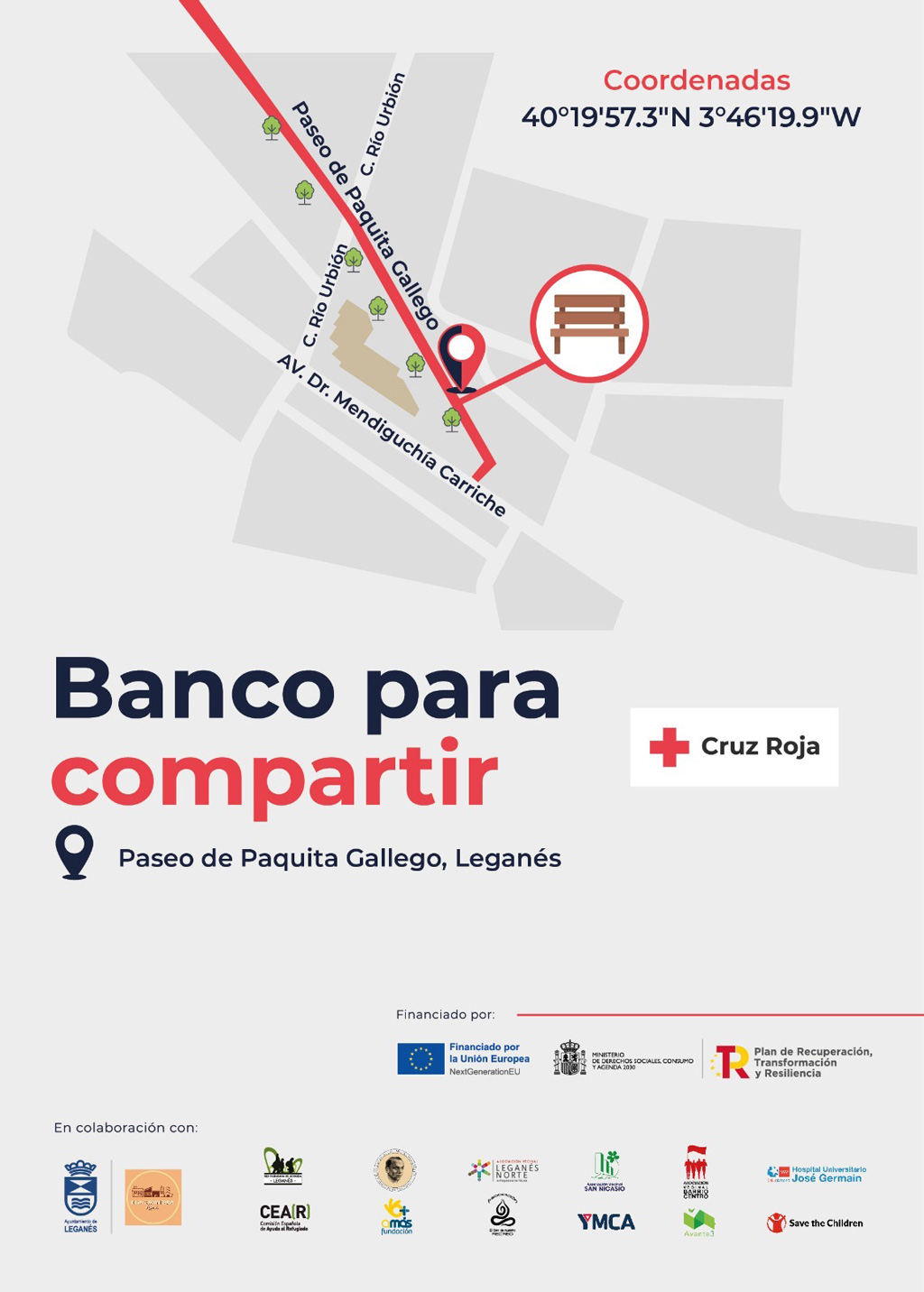 Leganés inaugura este miércoles el “Banco para compartir” para luchar contra la soledad no deseada