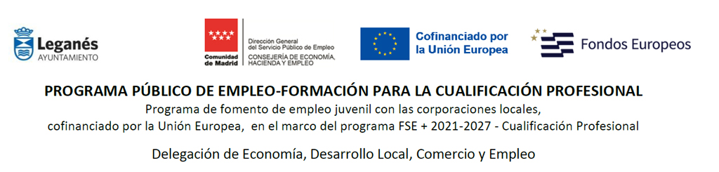 PROGRAMA PÚBLICO DE EMPLEO-FORMACIÓN PARA LA CUALIFICACIÓN PROFESIONAL DE FOMENTO DE EMPLEO JUVENIL CON LAS CORPORACIONES LOCALES EN EL MARCO DEL PROGRAMA FSE+ 2021-2027 (2024)