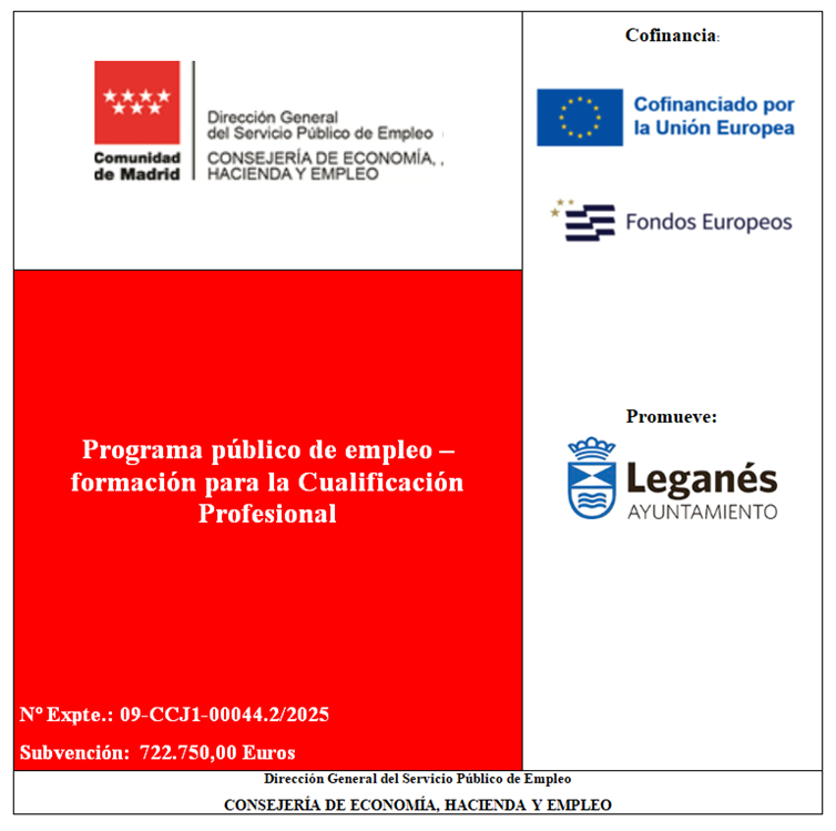 PROGRAMA PÚBLICO DE EMPLEO-FORMACIÓN PARA LA CUALIFICACIÓN PROFESIONAL DE FORMENTO DE EMPLEO JUVENIL CON LAS CORPORACIONES LOCALES EN EL MARCO DEL PROGRAMA FSE+2021-2027 (2025)