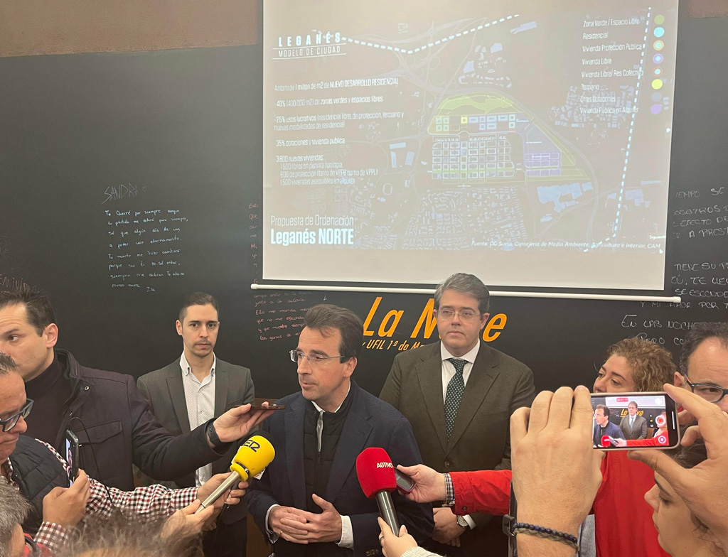 El alcalde anuncia la creación de un nuevo barrio en Leganés, ‘Puerta de Madrid’, con la construcción de 3.800 viviendas