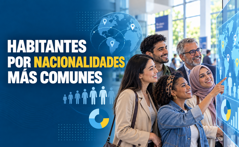 Habitantes por nacionalidades más comunes