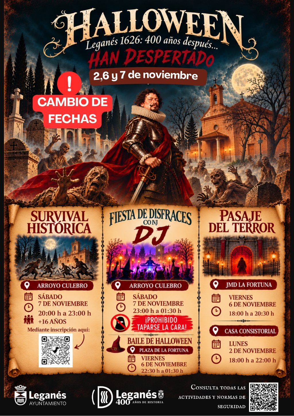 Leganés aplaza sus actividades de Halloween a la primera semana de noviembre como muestra de respeto a las víctimas del accidente de tren