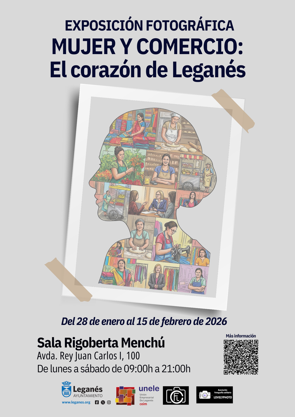 Exposición del Concurso Fotográfico “MUJER Y COMERCIO: EL CORAZÓN DE LEGANÉS”